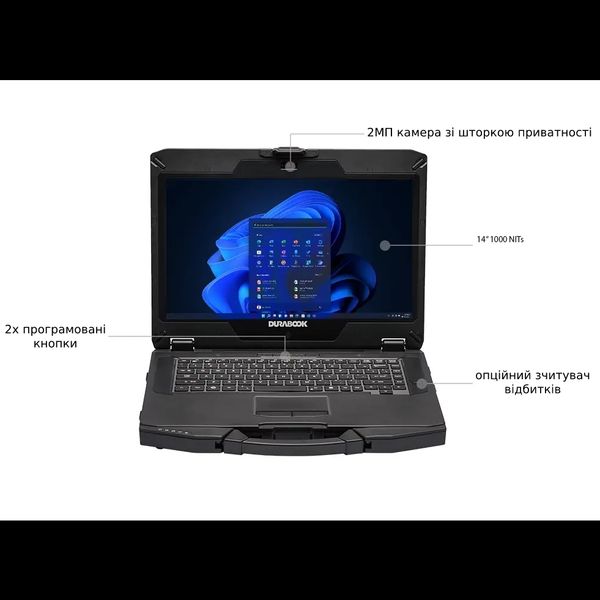 Durabook S14I 14FHD AG/Intel i5-1135G7/8/256F/int/W10P Ноутбук 29048 фото