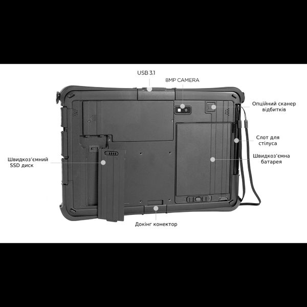 Durabook U11I 11.6FHD/Intel i5-10210Y/8/128/int/W10P Планшет 29051 фото