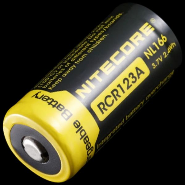 Nitecore NL166 3.7V (650mAh) Аккумулятор литиевый 16340 (RCR123A) 29293 фото